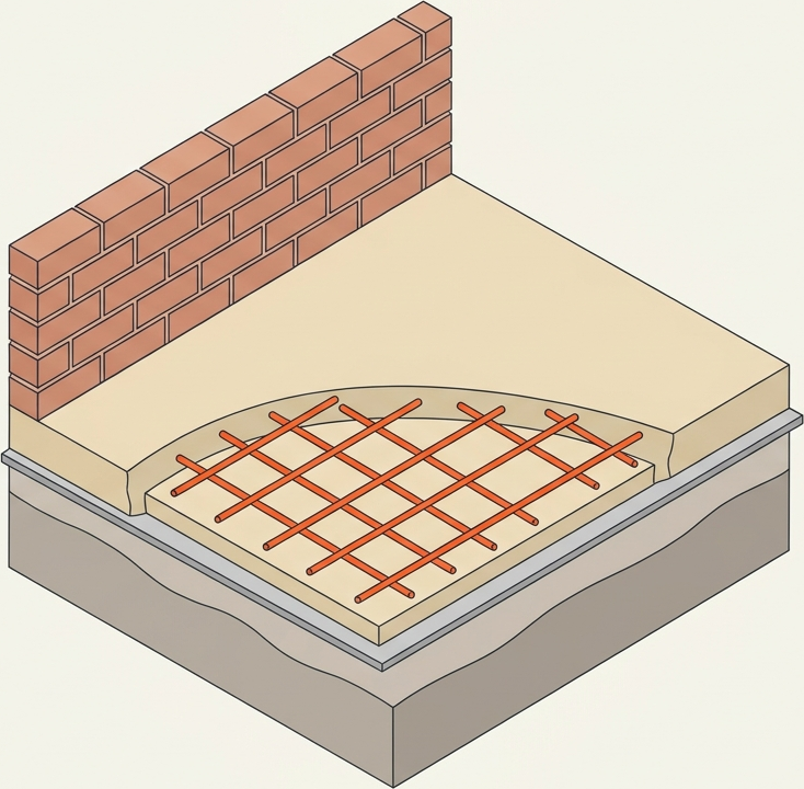 Despiece: Platea de fundación